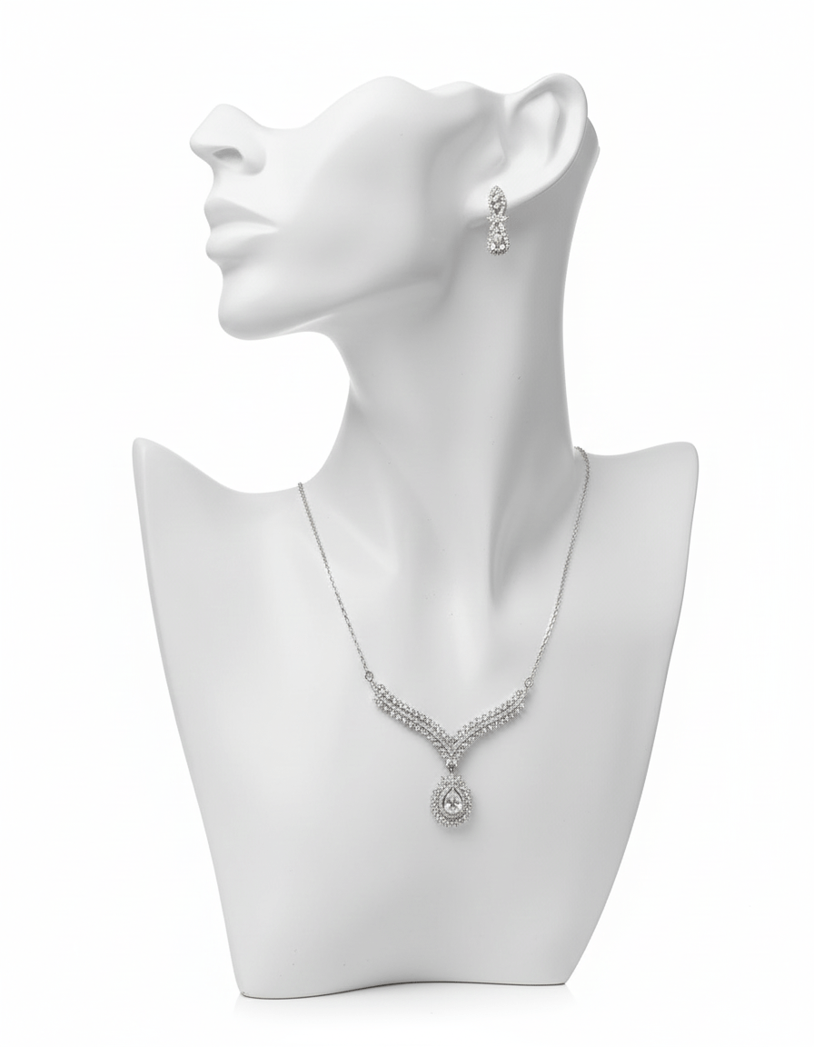 Teardrop Crystal Jewelry Set - Zambeel