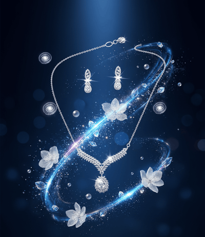 Teardrop Crystal Jewelry Set - Zambeel