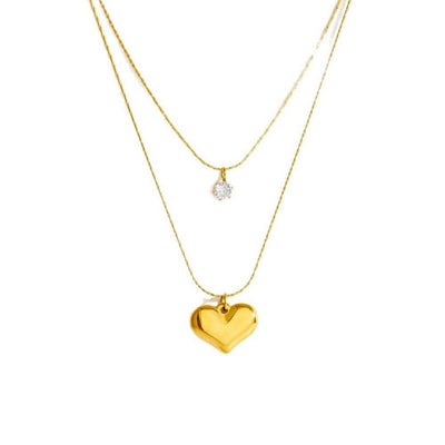 Temperament Double Fashion Necklace Is Simple - Zambeel