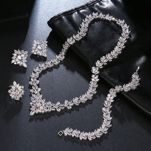The Dazzling Set Is Handcrafted With Copper And Set With Zircon Stones. - Zambeel