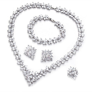 The Dazzling Set Is Handcrafted With Copper And Set With Zircon Stones. - Zambeel