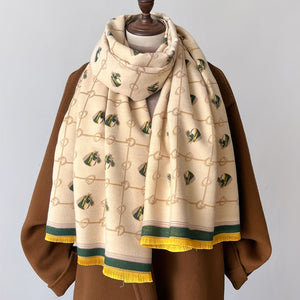 Thick Cashmere - like Fashion Mid - length Warm Scarf - Zambeel