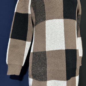 Thickened Knit Dress In Winter Coffee Girl - Zambeel