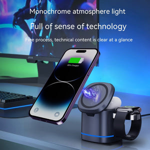 Three - in - one Folding Magnetic Wireless Fast Charging Charger - Zambeel