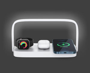 Three - in - one Mobile Phone Wireless Charger Small Night Lamp - Zambeel