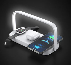 Three - in - one Mobile Phone Wireless Charger Small Night Lamp - Zambeel