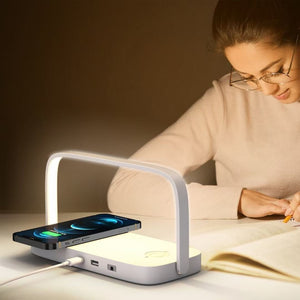 Three - in - one Mobile Phone Wireless Charger Small Night Lamp - Zambeel
