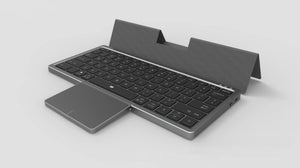 Three - in - one Wireless Bluetooth Touch Pad Wireless Keyboard Leather Sheath Stand Ipad Mobile Phone Universal - Zambeel