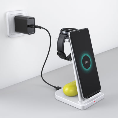 Three - in - one Wireless Phone And Watch Wireless Charging - Zambeel