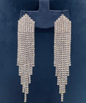 Tiered Diamond - Cut Fringe Earrings - Zambeel