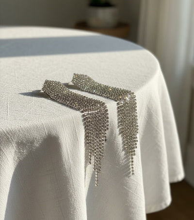 Tiered Diamond - Cut Fringe Earrings - Zambeel