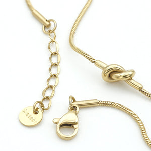 Titanium Steel Knotted Bracelet Hand Knotted Gold Plated - Zambeel