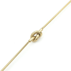 Titanium Steel Knotted Bracelet Hand Knotted Gold Plated - Zambeel