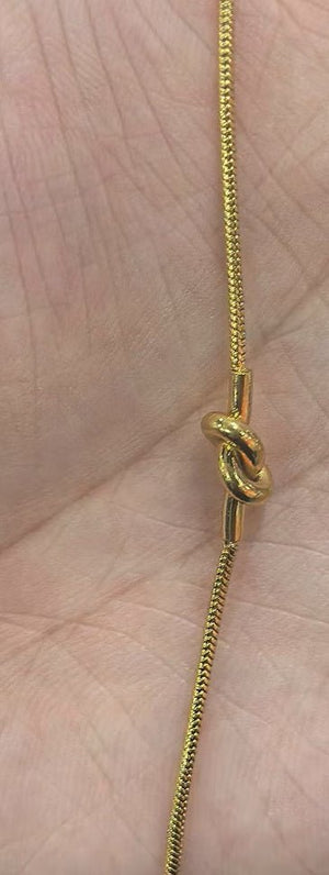 Titanium Steel Knotted Bracelet Hand Knotted Gold Plated - Zambeel