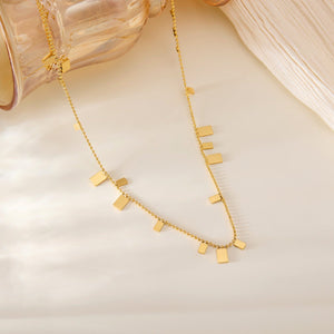 Titanium Steel Quadrilateral Necklace For Women Special - interest Design - Zambeel