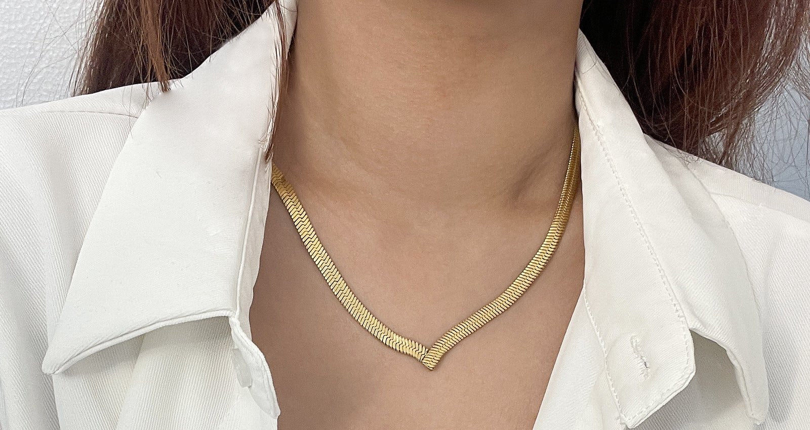 Titanium Steel Snake Bones Chain Blade Chain Necklace - Zambeel