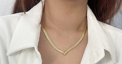 Titanium Steel Snake Bones Chain Blade Chain Necklace - Zambeel
