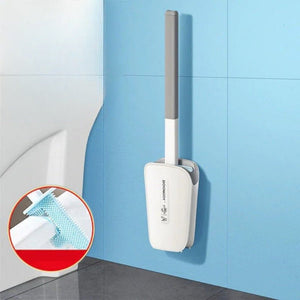 Toilet Brush Household No Dead Corner Bathroom With Bucket Wall Mounted - Zambeel
