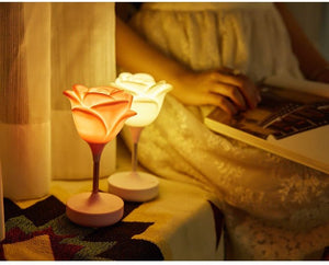 Touch Rose Usb Night Light Creative Bedroom Silicone - Zambeel