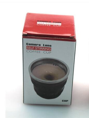 Transhome Creative Self Stirring Mug Camera Lens Mugs 300ml Battery Style Stainless Steel Milk Coffee Cups For Sporting Travel - Zambeel