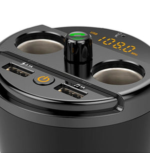 Transmitter Bluetooth Car Music MP3 Player Free Hands Cup Holder - Zambeel