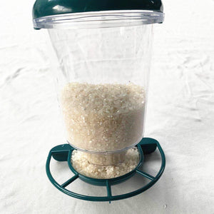 Transparent Plastic Suspension Type Automatic Bird Feeder With Cover - Zambeel