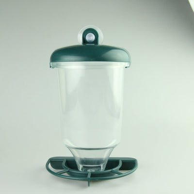 Transparent Plastic Suspension Type Automatic Bird Feeder With Cover - Zambeel