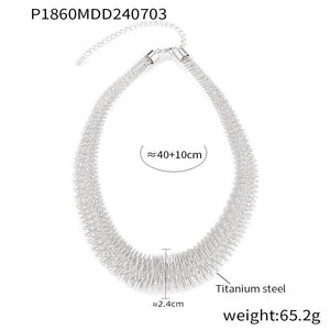 Trendy Collar Exaggerated Personalized Design Titanium Steel 18K Gold Plating - Zambeel