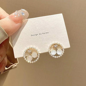 Trendy High - grade Cherry Zircon Ear Studs - Zambeel