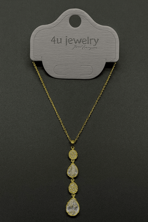 Triple Drop Teardrop Pendant Set - Zambeel