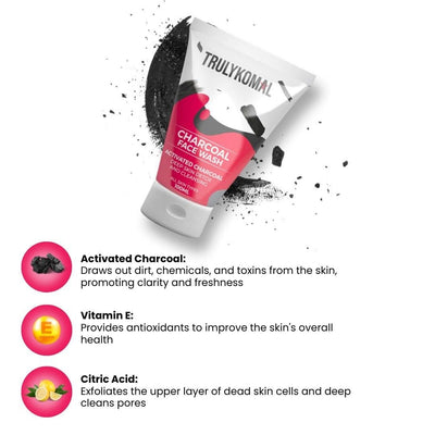 Truly Komal - Charcoal Face Wash - Zambeel