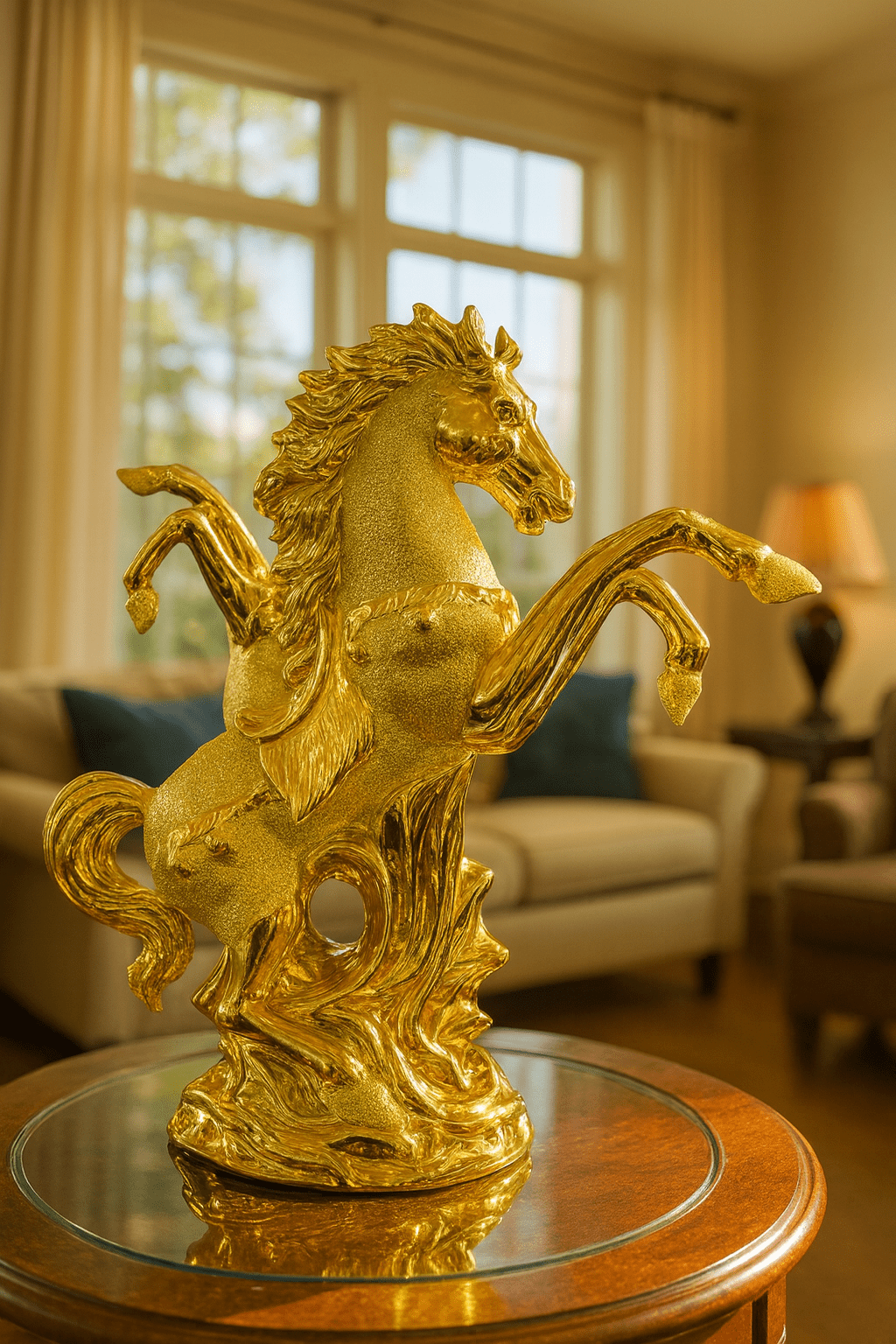 Twin Horses Sculpture © - Zambeel