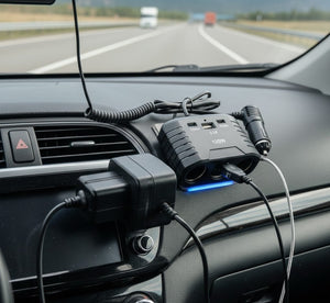 Type - C + USB Multi Socket Car Charger - Zambeel