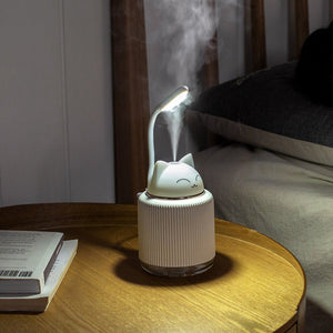 Ultrasonic Air Humidifier for Home Office Cartoon Rabbit 250ML USB Essential Oil Diffuser LED Light Lamp - Zambeel