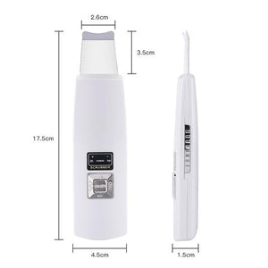 Ultrasonic Skin Scrubber Face Cleanser Blackhead Acne Removal Facial Spa Vibration Massager Ultrasound Peeling Clean Machine 394 - Zambeel