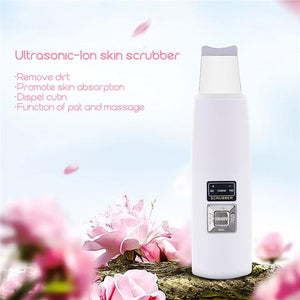Ultrasonic Skin Scrubber Face Cleanser Blackhead Acne Removal Facial Spa Vibration Massager Ultrasound Peeling Clean Machine 394 - Zambeel
