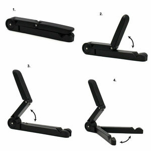 Universal Foldable Phone Tablet Holder Adjustable Bracket Desktop Stand Tripod Stability Support For Phone Adjustable Portable Desktop Holder Mount Folding Tablet Stand Anti - Slip For Ipad - Zambeel