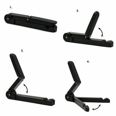 Universal Foldable Phone Tablet Holder Adjustable Bracket Desktop Stand Tripod Stability Support For Phone Adjustable Portable Desktop Holder Mount Folding Tablet Stand Anti - Slip For Ipad - Zambeel