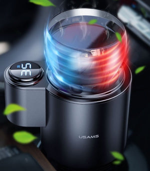 USAMS US - ZB160 Digital Display Smart Car Heating Cooling Cup Car Accessories - Zambeel