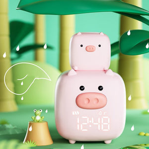 USB Charging Silicone Night Light Student Led Digital Wake Up Bedside Alarm Clock - Zambeel