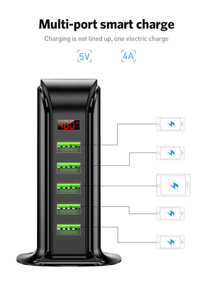 USB Five - Port Smart Charger - Zambeel
