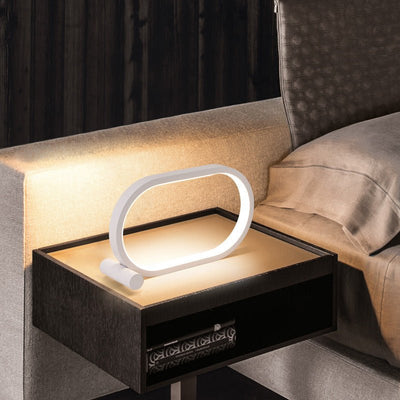 Usb Plug - In Lamp Oval Acrylic Lamp Touch Control Dimmable Modern Simple Creative Night Lamp Bedside Reading Lamp Desk Table Led - Zambeel