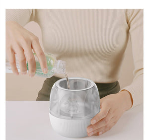 USB Rechargable Cool Mist Humidifier Creative Carousel Humidifier For Living Room Bedroom Office Electric Air Humidifier - Zambeel
