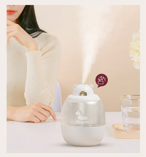 USB Rechargable Cool Mist Humidifier Creative Carousel Humidifier For Living Room Bedroom Office Electric Air Humidifier - Zambeel