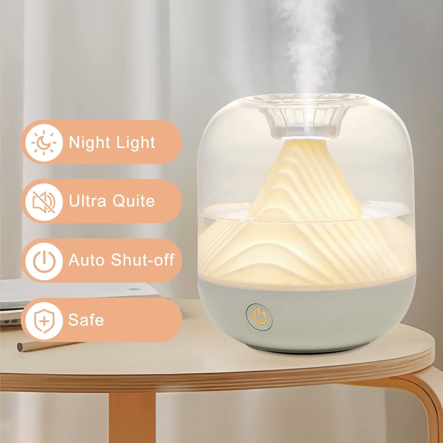 Usb Rechargeable Humidifier For Household Car Home Decor - Zambeel