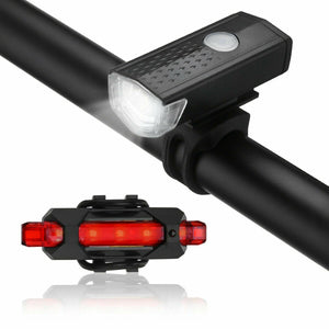 USB Rechargeable LED Bicycle Headlight Bike Head Light Cycling Rear Front Lamp Bike Light Rainproof USB Rechargeable LED bicycle Light - Zambeel