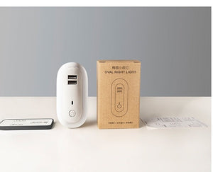 USB Remote Control Wall Lamp Timing Dimming Night Light Simple Bedroom Living Room Corridor LED Wall Lamp Socket - Zambeel