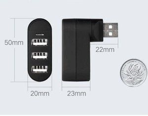 USB Splitter USB Hub Splitter Multi - Interface Spin Color 2.0 High Speed Expansion Hub - Zambeel