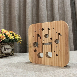 USB Warm Color 3D Wooden LED Atmosphere Light - Zambeel