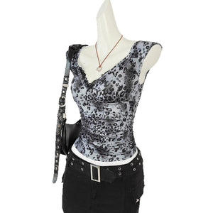 V - neck Lace - waist Vintage Slimming Vest - Zambeel